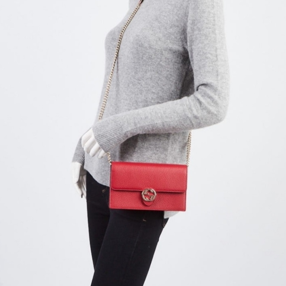 Gucci Interlocking Leather Bag - image 2